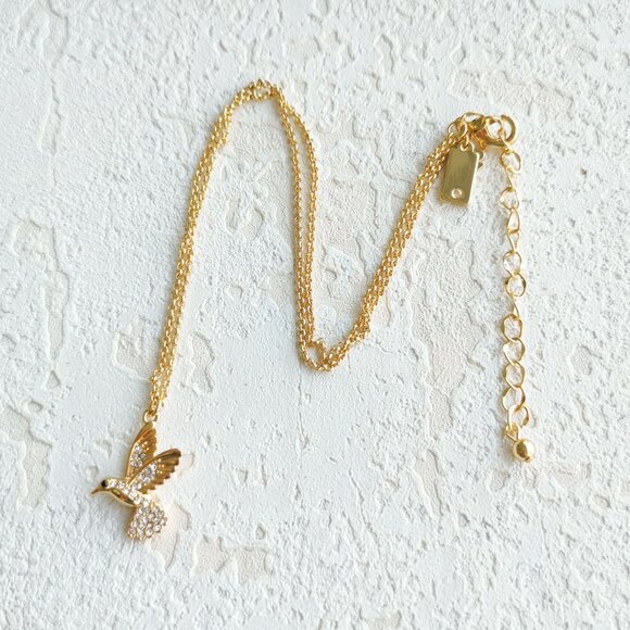 Kate Spade Grandma's Closet Hummingbird Gold Necklace - Picture 3 of 4